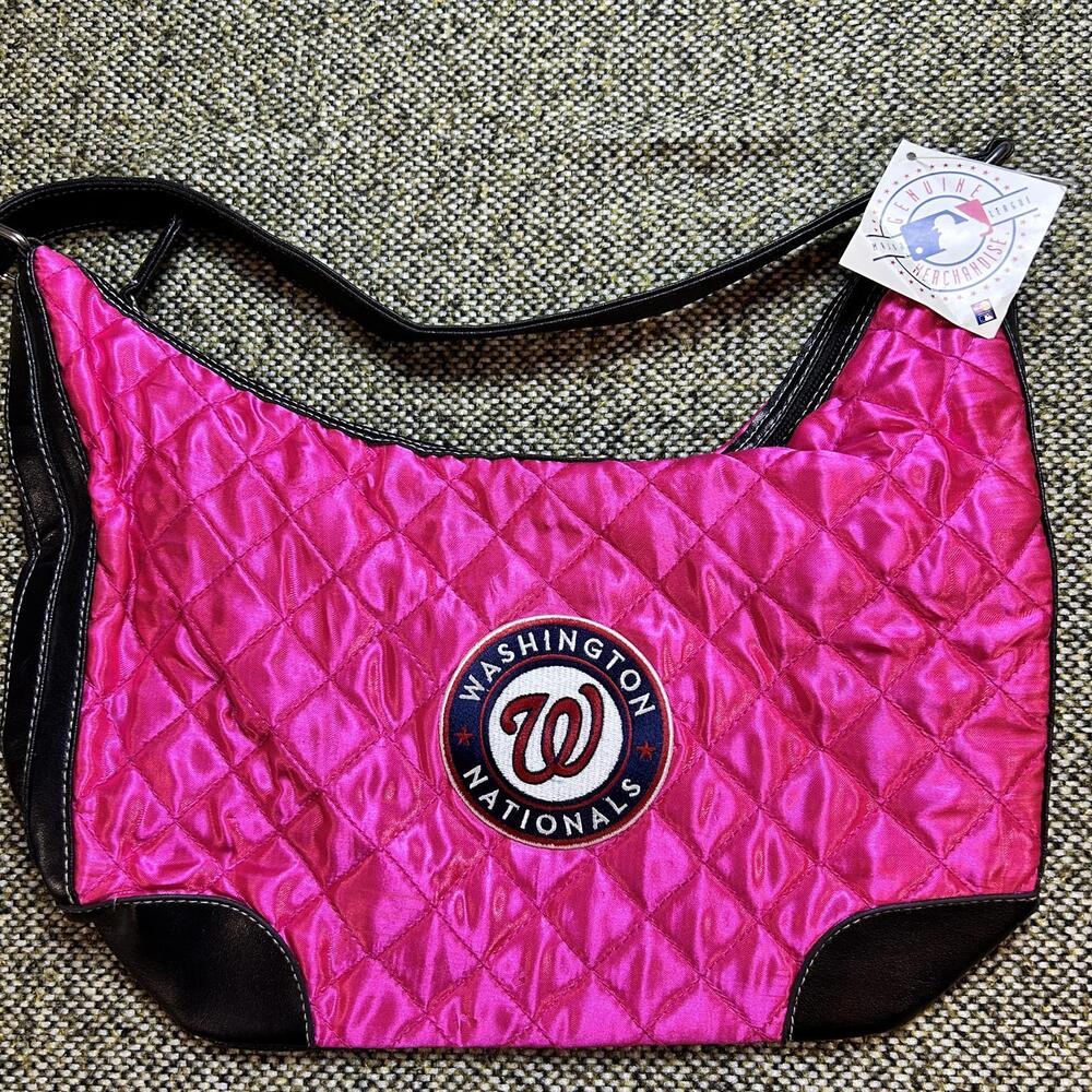Washington Nationals MLB Quilted Pink Hobo Bag Pro-FAN-ity by Littlearth‎ NWT